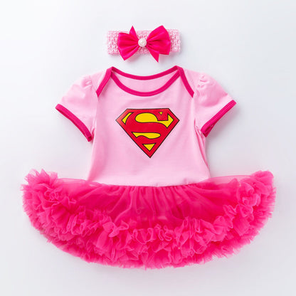 Newborn Infant Halloween Costumes Superwoman Batwoman Baby Girl Party Tutus Dress - ChildAngle