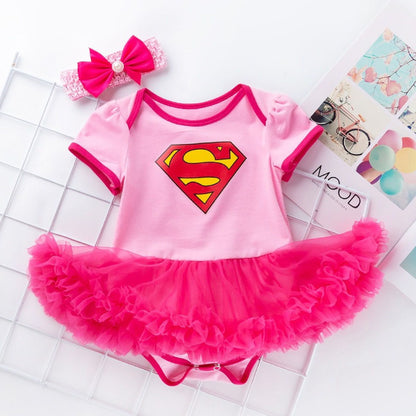 Newborn Infant Halloween Costumes Superwoman Batwoman Baby Girl Party Tutus Dress - ChildAngle