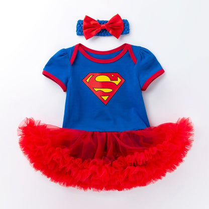 Newborn Infant Halloween Costumes Superwoman Batwoman Baby Girl Party Tutus Dress - ChildAngle