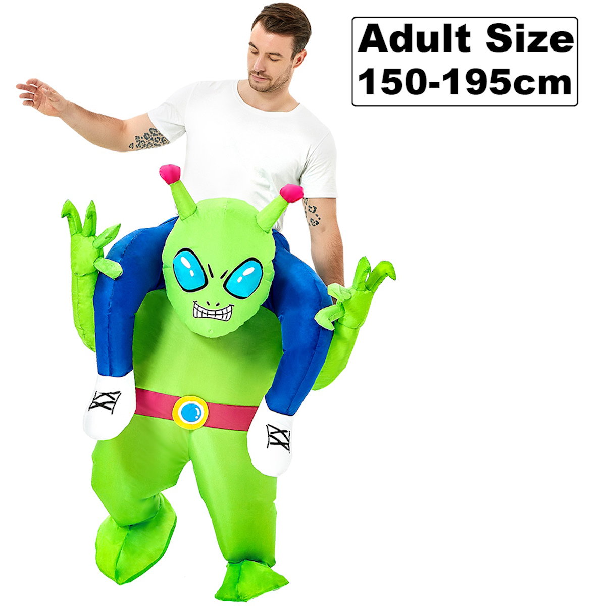 Teens and Adults Alien Inflatable Costume Blow up Alien Suit - ChildAngle