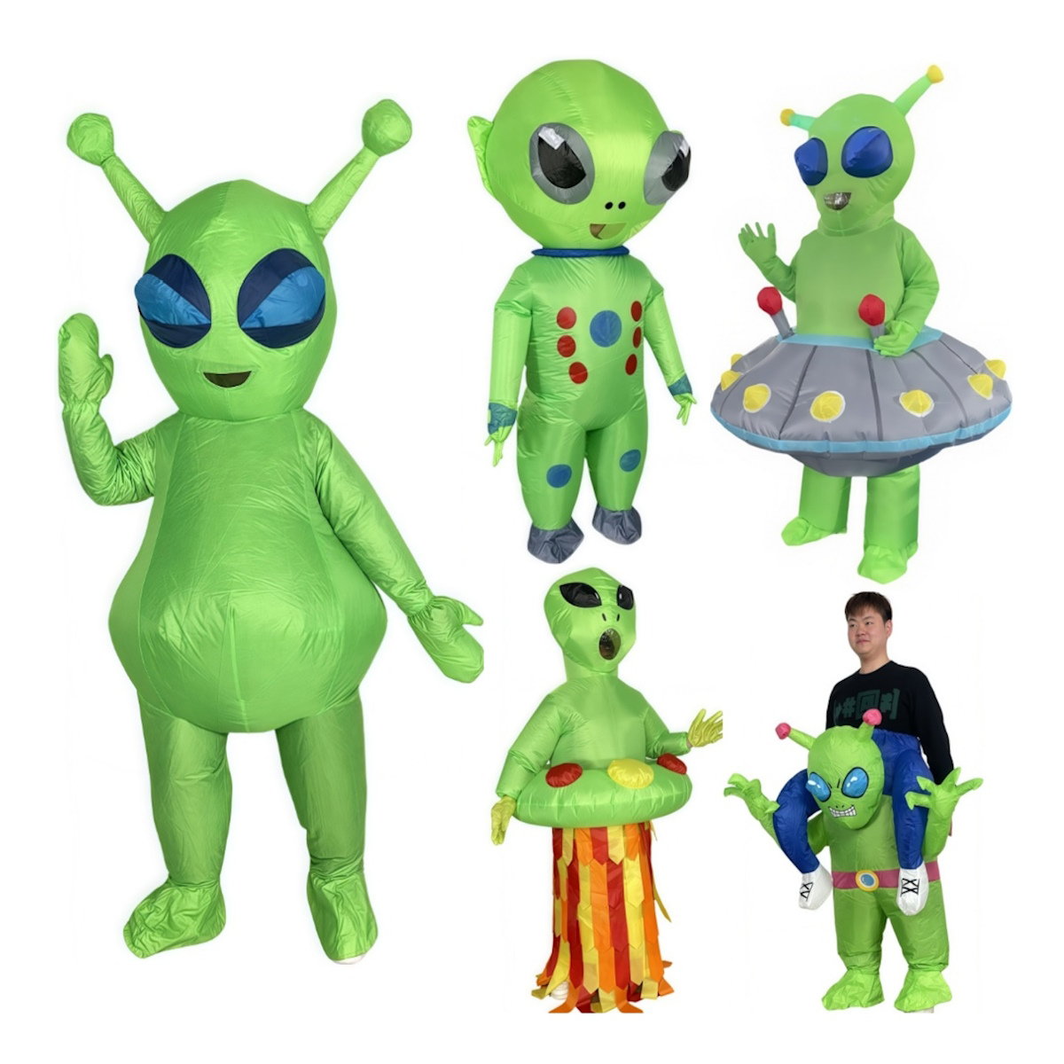 Teens and Adults Alien Inflatable Costume Blow up Alien Suit - ChildAngle
