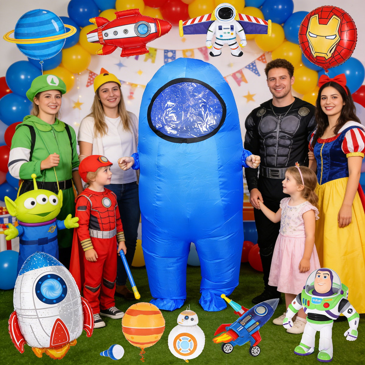 Teens and Adults Among Us Inflatable Costume Blow up - ChildAngle