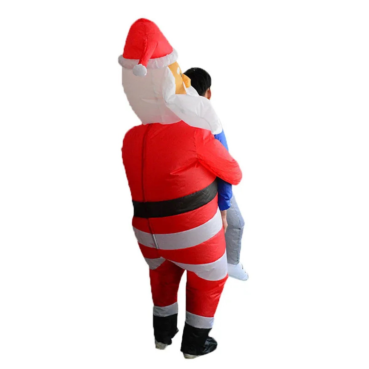 Inflatables Christmas Ride-on Costume Inflatable Gingerbread Man Santa Claus Costumes  - ChildAngle