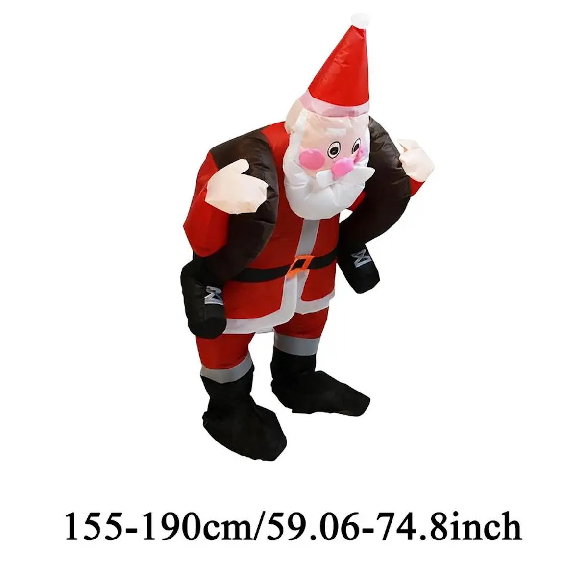 Inflatables Christmas Ride-on Costume Inflatable Gingerbread Man Santa Claus Costumes  - ChildAngle
