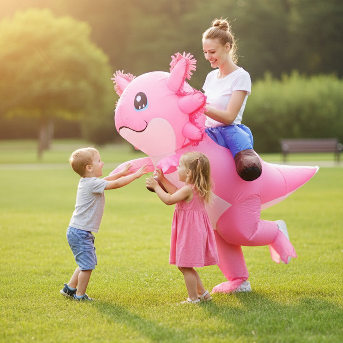 Teens and Adults Inflatable Axolotl Costumes Blowup Costumes - ChildAngle
