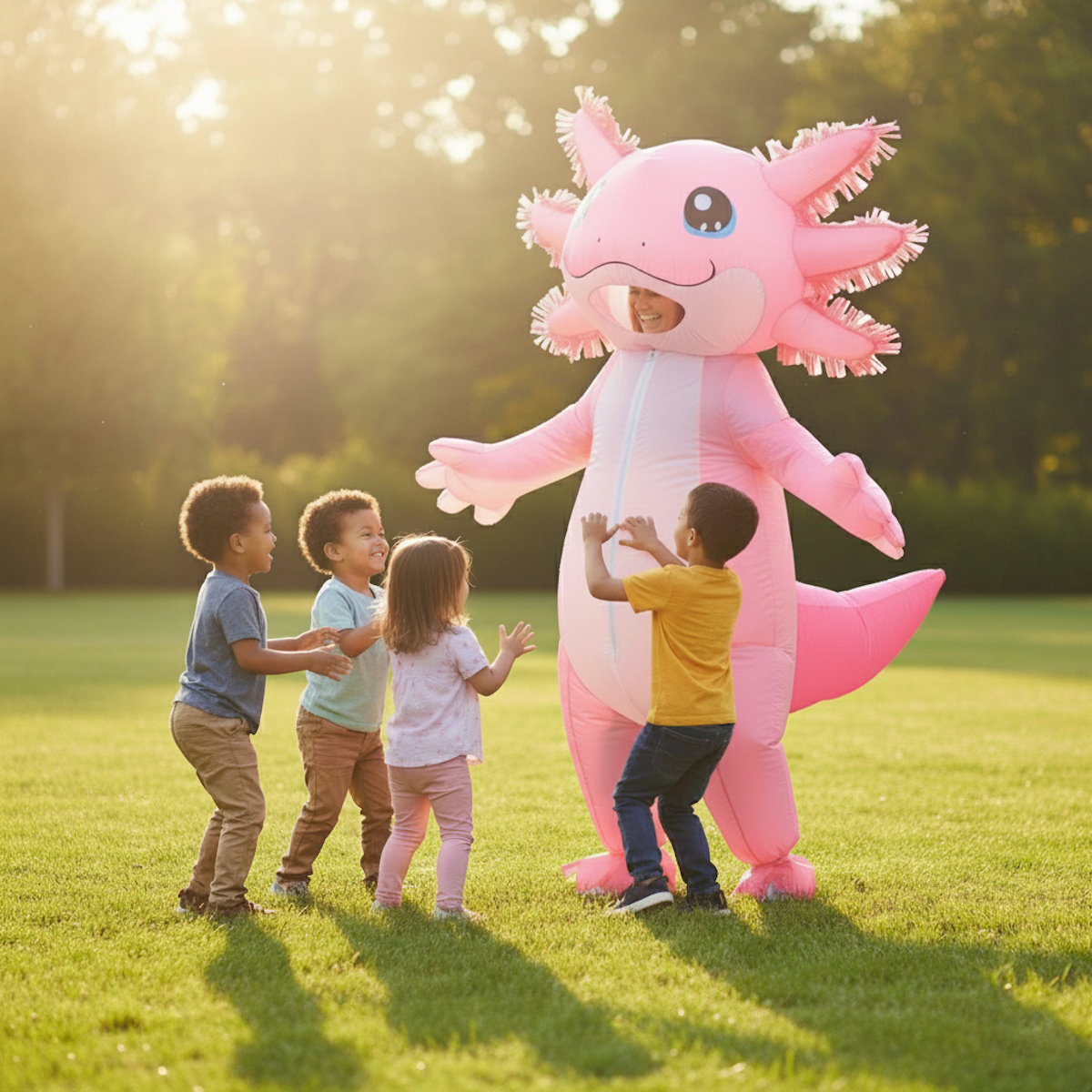 Teens and Adults Inflatable Axolotl Costumes Blowup Costumes - ChildAngle