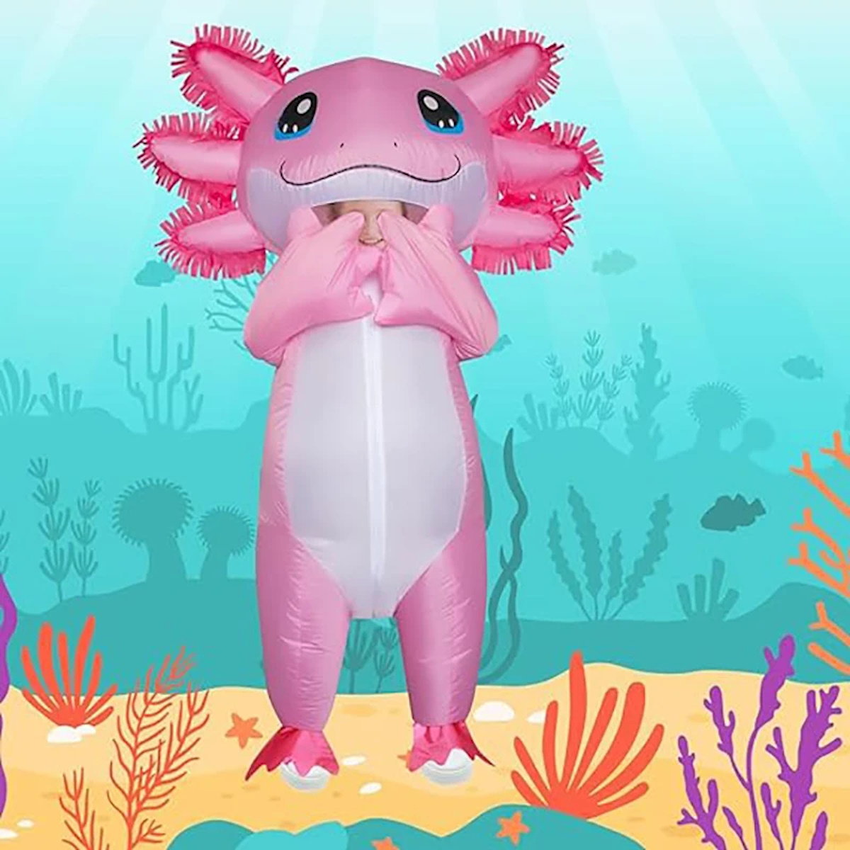 Teens and Adults Inflatable Axolotl Costumes Blowup Costumes - ChildAngle