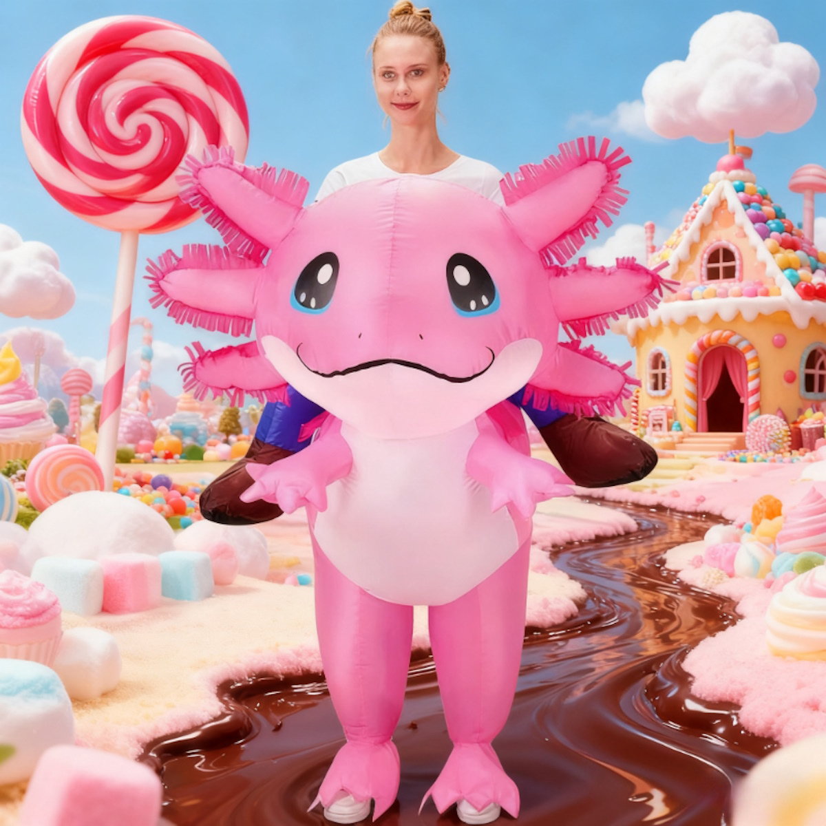 Teens and Adults Inflatable Axolotl Costumes Blowup Costumes - ChildAngle