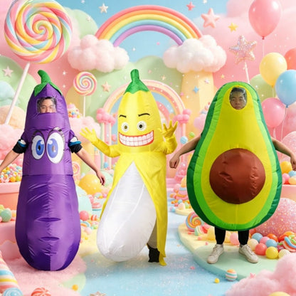 Kids and Teens Inflatable Banana Costumes Avocado Eggplant Costumes - ChildAngle