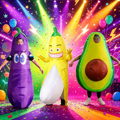 Kids and Teens Inflatable Banana Costumes Avocado Eggplant Costumes - ChildAngle