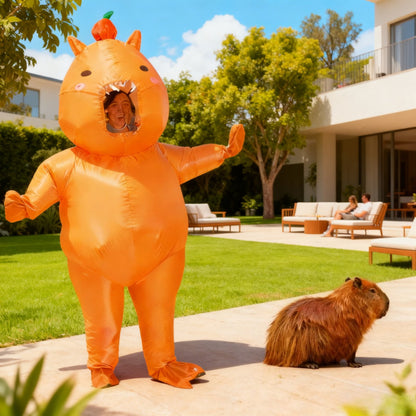 Aufblasbare Capybara-Kostüme für Jugendliche und Erwachsene – Tierkostüme zum Aufblasen