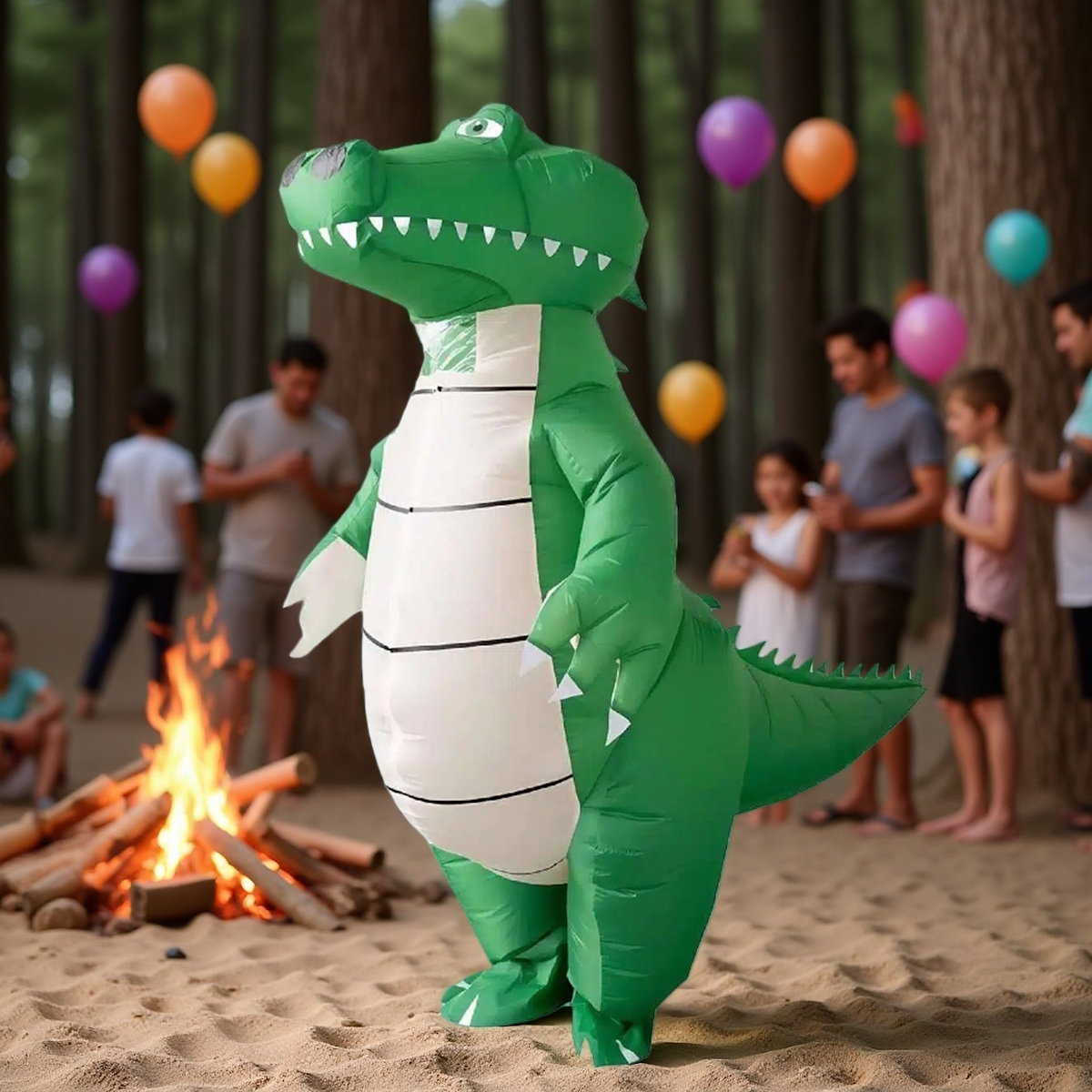 Teens and Adults Inflatable Crocodile Costumes Blowup Animal Costumes - ChildAngle