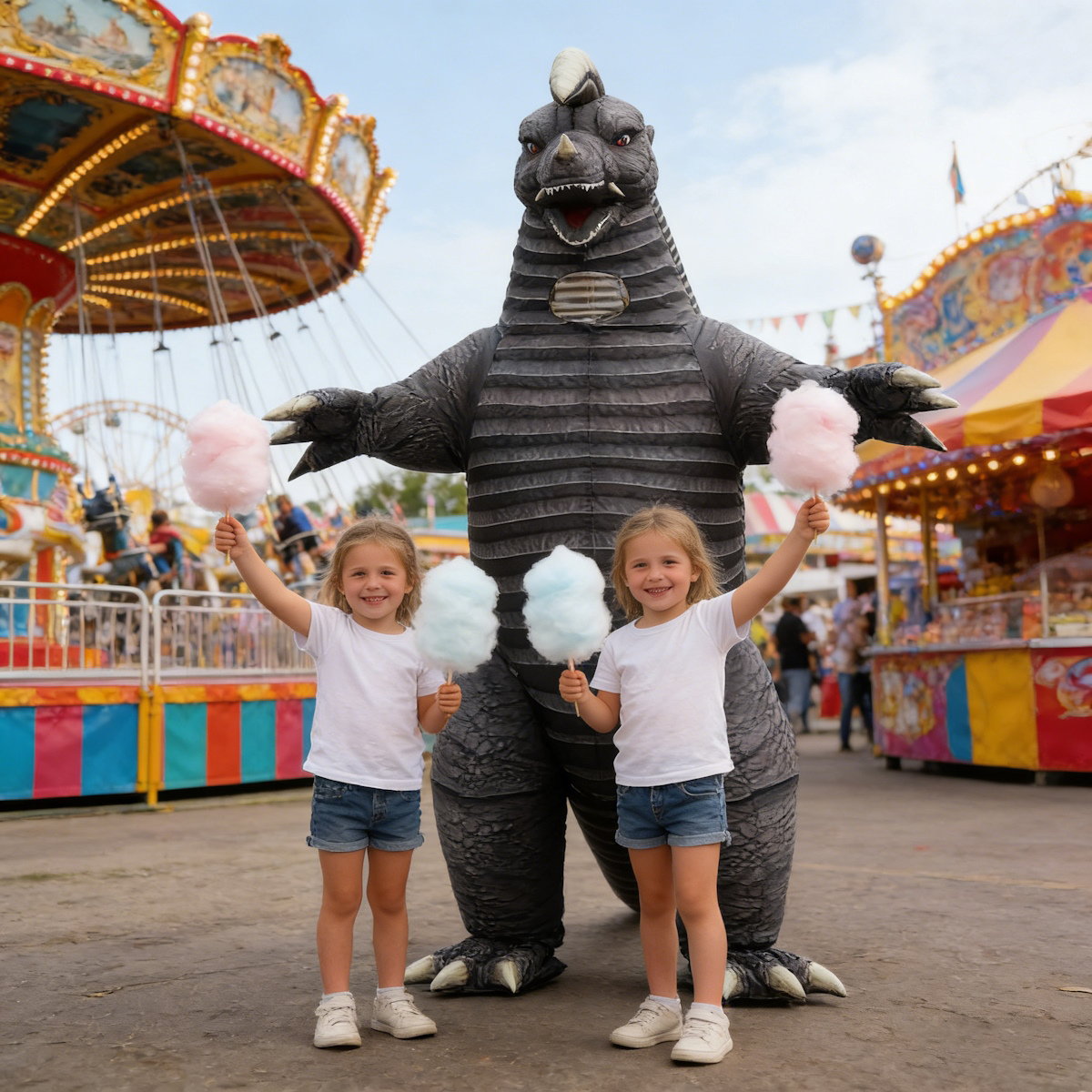 Kids and Teens Inflatable Godzilla Costumes - ChildAngle
