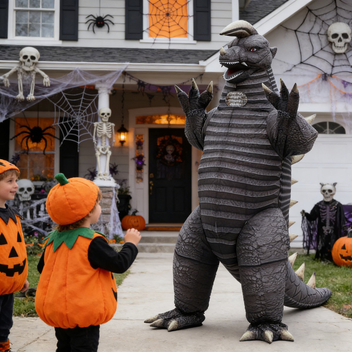 Kids and Teens Inflatable Godzilla Costumes - ChildAngle