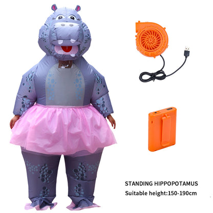 Teens and Adults Inflatable Hippo Costumes Blowup Animal Costumes - ChildAngle