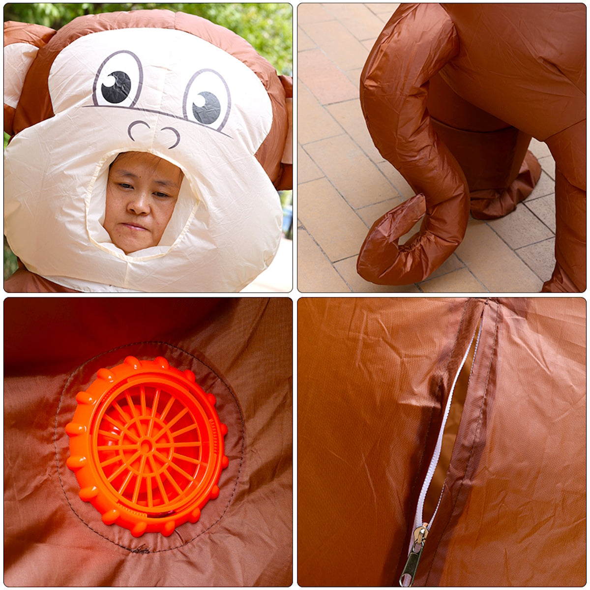 Teens and Adults Inflatable Monkey Costumes Blowup Animal Costumes - ChildAngle