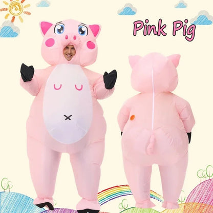 Teens and Adults Inflatable Pig Costumes Blowup Animal Costumes - ChildAngle