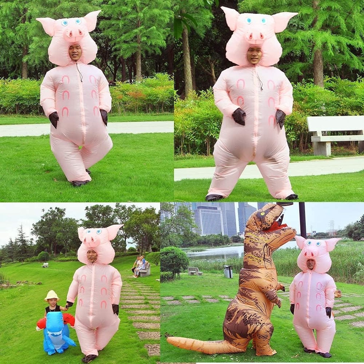 Teens and Adults Inflatable Pig Costumes Blowup Animal Costumes - ChildAngle