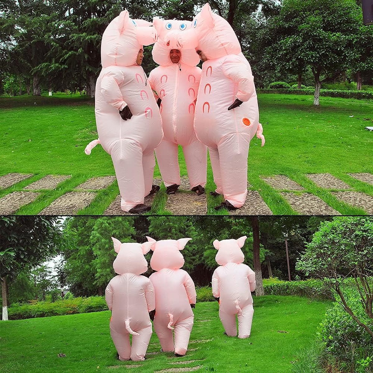 Teens and Adults Inflatable Pig Costumes Blowup Animal Costumes - ChildAngle