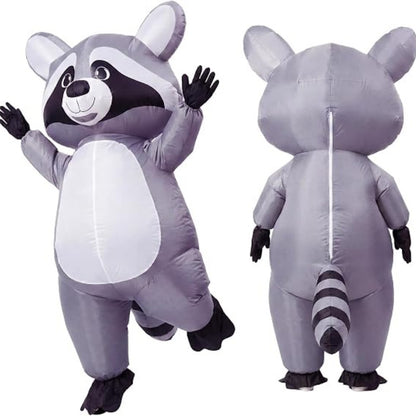 Teens and Adults Inflatable Raccoon Costumes Blowup Animal Costumes - ChildAngle