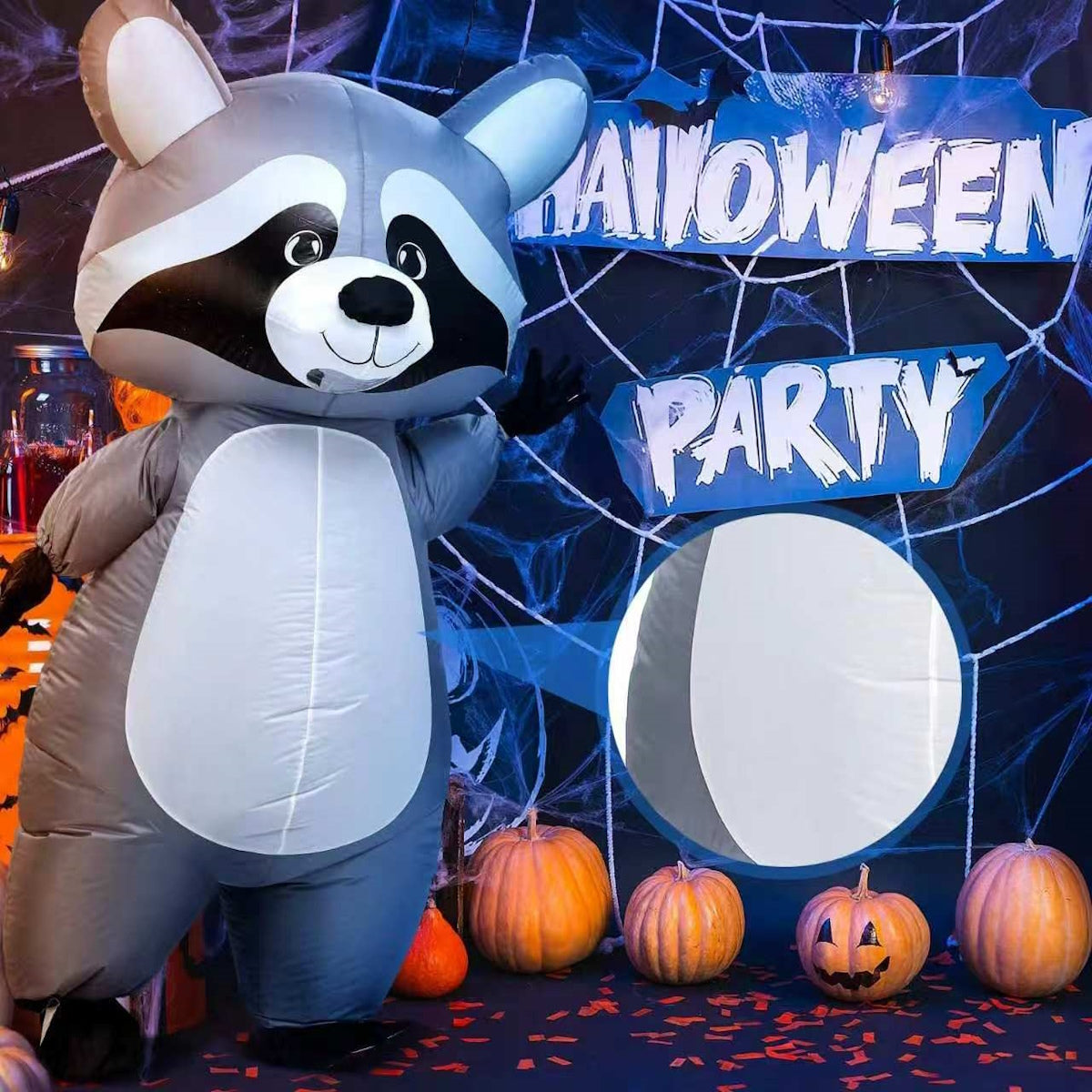 Teens and Adults Inflatable Raccoon Costumes Blowup Animal Costumes - ChildAngle