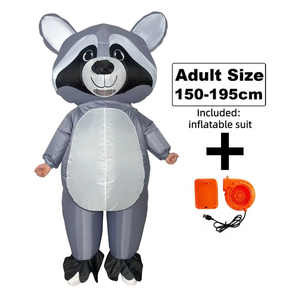 Teens and Adults Inflatable Raccoon Costumes Blowup Animal Costumes - ChildAngle