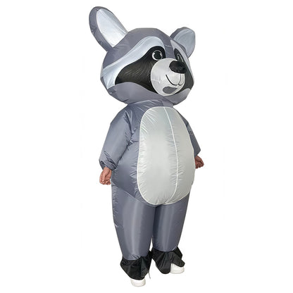Teens and Adults Inflatable Raccoon Costumes Blowup Animal Costumes - ChildAngle