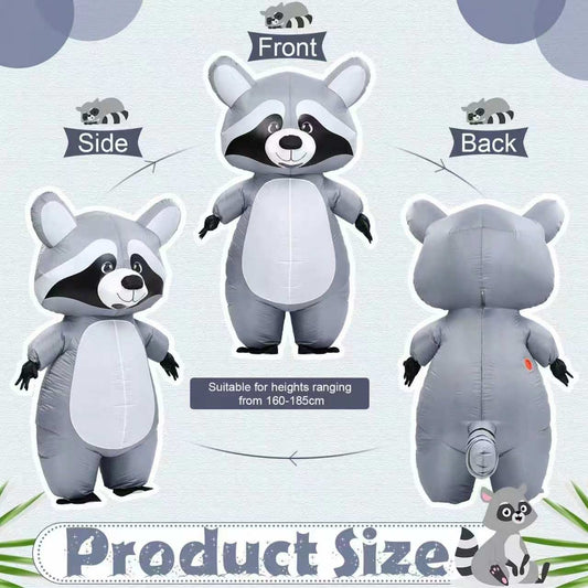 Teens and Adults Inflatable Raccoon Costumes Blowup Animal Costumes - ChildAngle