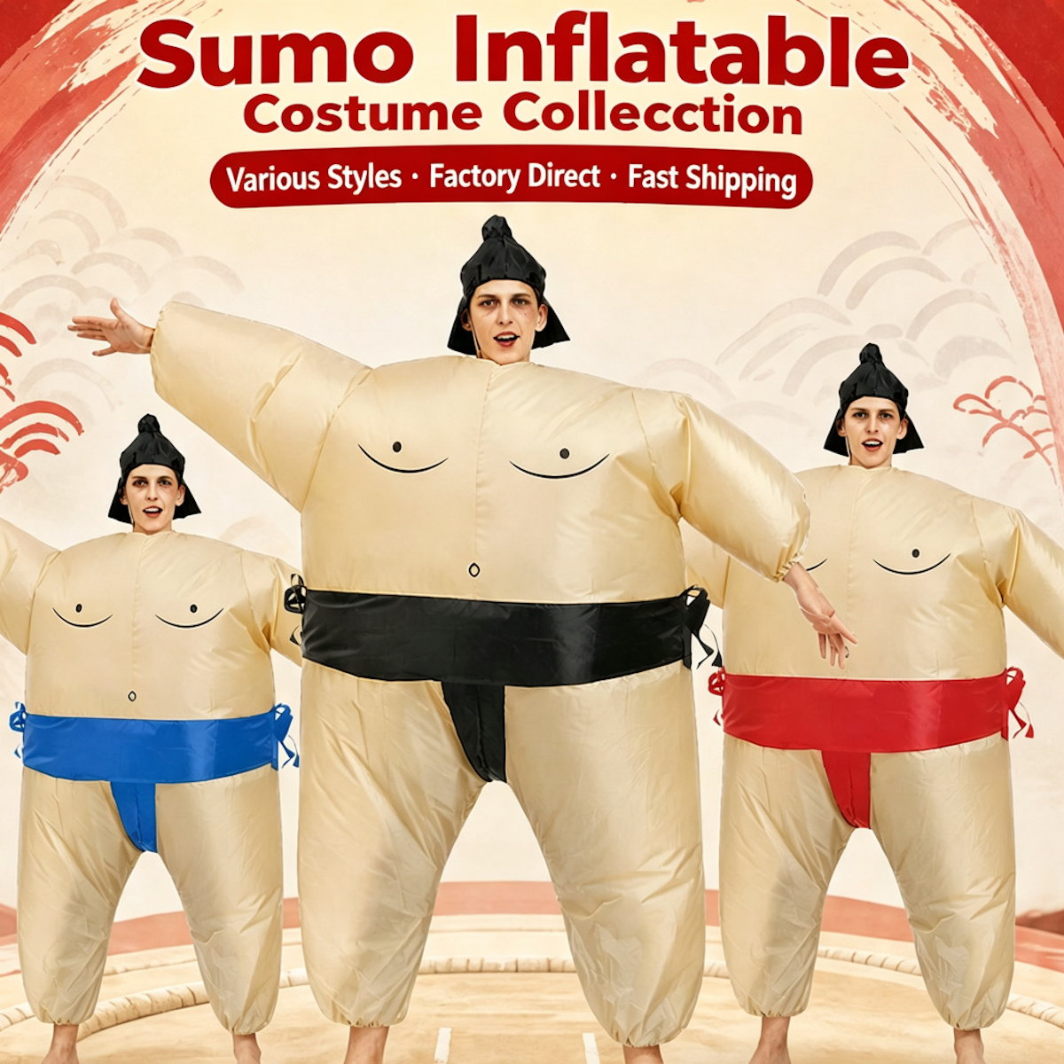 Teens and Adults Inflatable Sumo Wrestler Costumes - ChildAngle