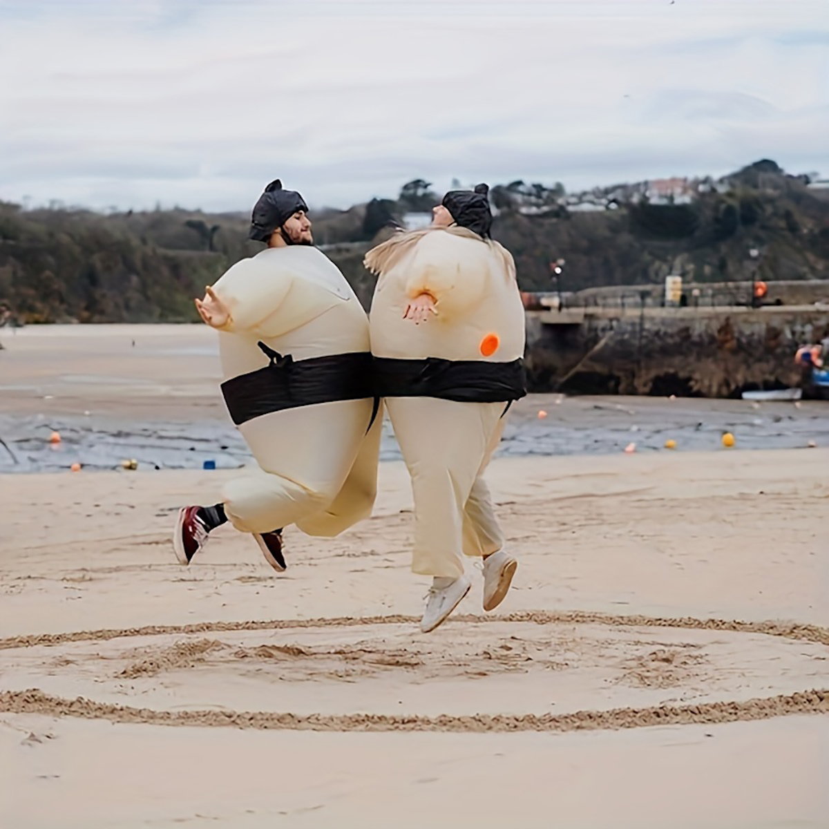 Teens and Adults Inflatable Sumo Wrestler Costumes - ChildAngle