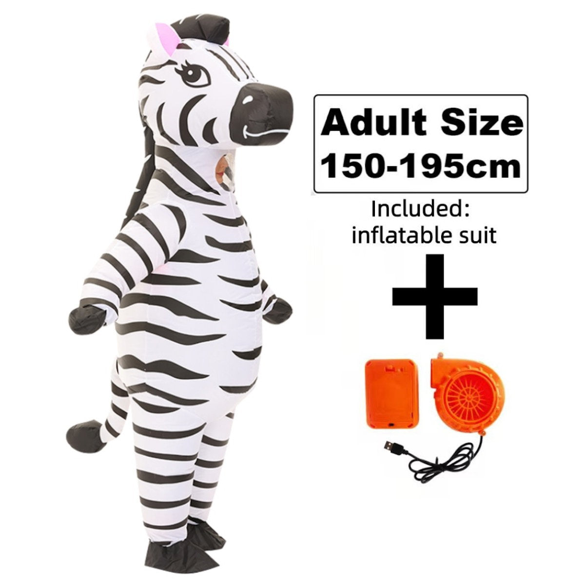 Teens and Adults Inflatable Zebra Costumes Blowup Animal Costumes - ChildAngle