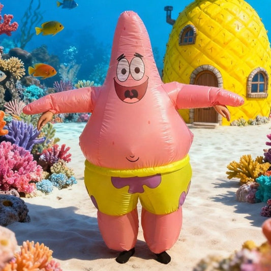 Spongebob Teens and Adults Patrick Star Inflatable Costume Blow up - ChildAngle