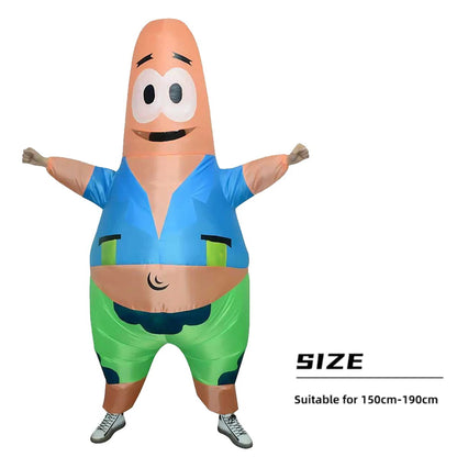 Spongebob Teens and Adults Patrick Star Inflatable Costume Blow up - ChildAngle