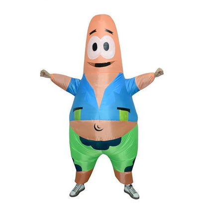 Spongebob Teens and Adults Patrick Star Inflatable Costume Blow up - ChildAngle