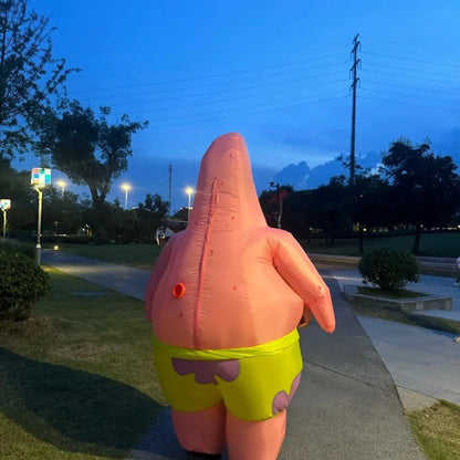 Spongebob Teens and Adults Patrick Star Inflatable Costume Blow up - ChildAngle