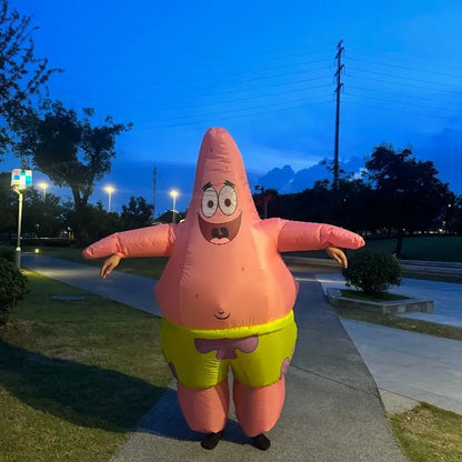 Spongebob Teens and Adults Patrick Star Inflatable Costume Blow up - ChildAngle