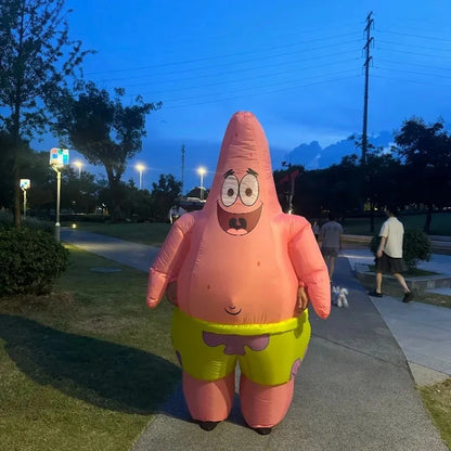 Spongebob Teens and Adults Patrick Star Inflatable Costume Blow up - ChildAngle