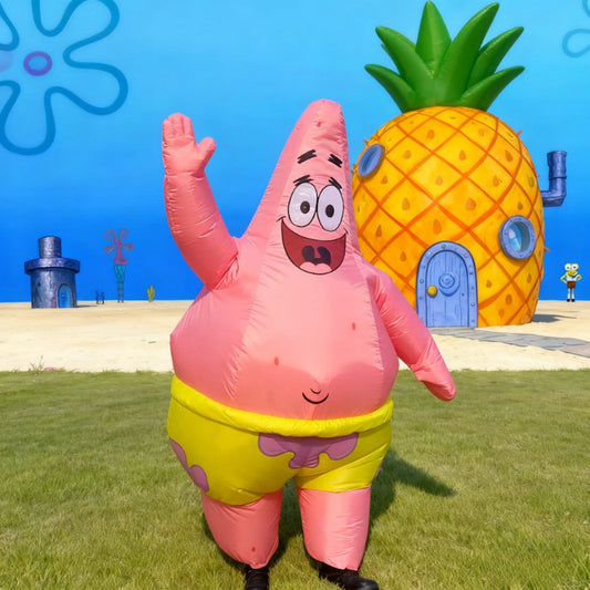 Spongebob Teens and Adults Patrick Star Inflatable Costume Blow up - ChildAngle