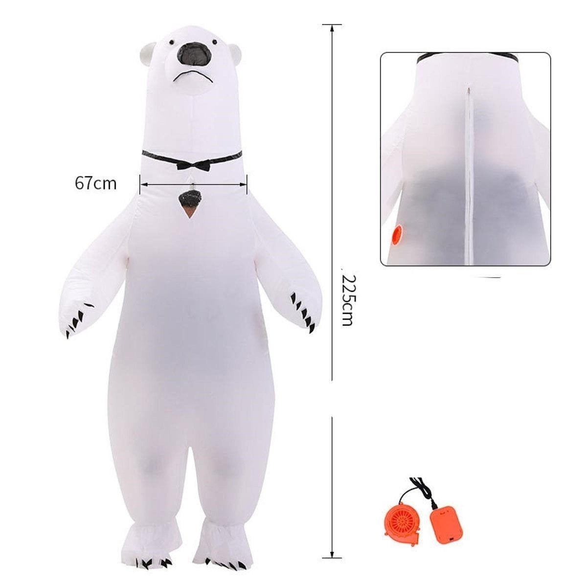 Teens and Adults Polar Bear Inflatable Animal Costumes - ChildAngle