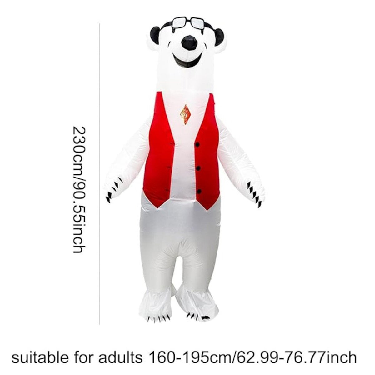 Teens and Adults Polar Bear Inflatable Animal Costumes - ChildAngle