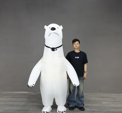 Teens and Adults Polar Bear Inflatable Animal Costumes - ChildAngle