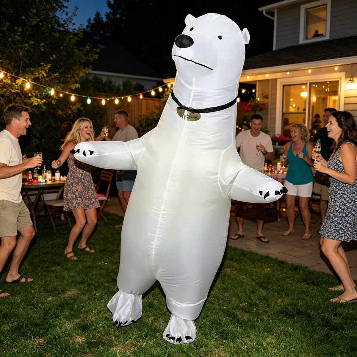 Teens and Adults Polar Bear Inflatable Animal Costumes - ChildAngle