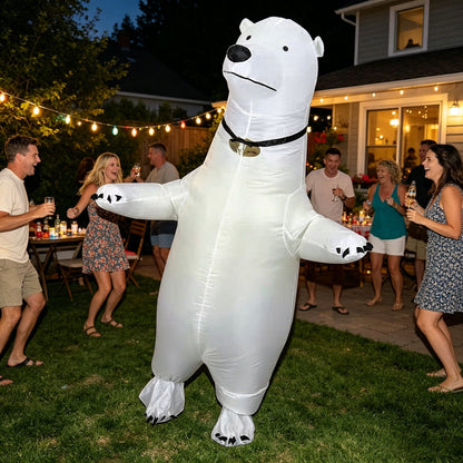 Teens and Adults Polar Bear Inflatable Animal Costumes - ChildAngle
