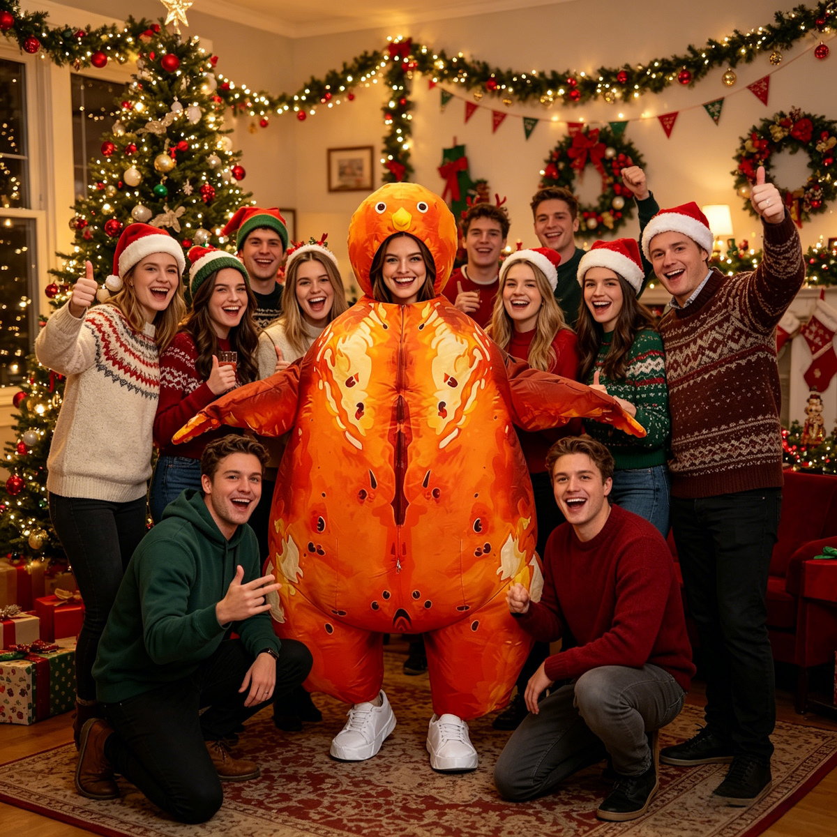 Teens Inflatable Turkey Costumes for Thanksgiving Day - ChildAngle