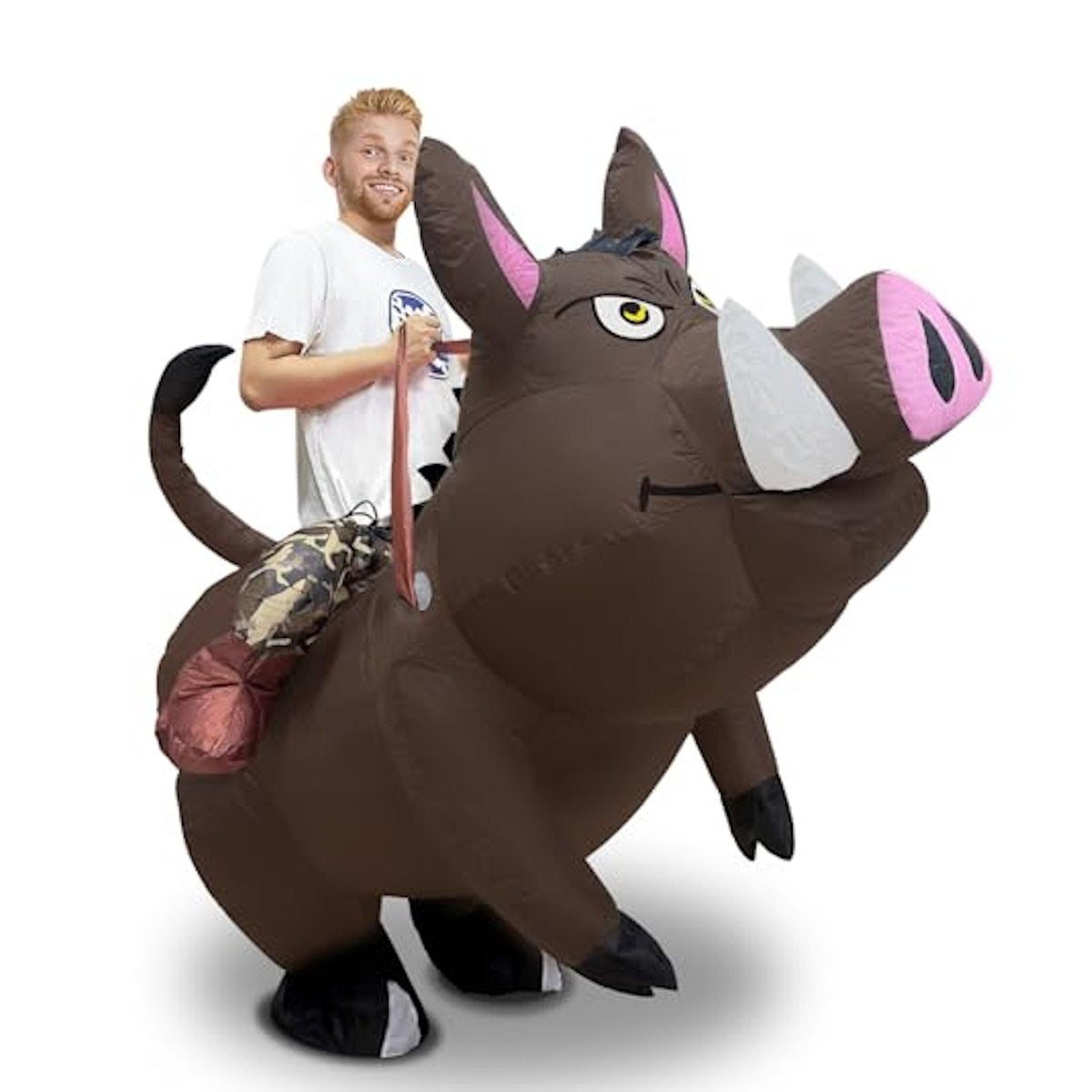 Teens Hog Rider Costume Inflatable Pig Riding Costume - ChildAngle