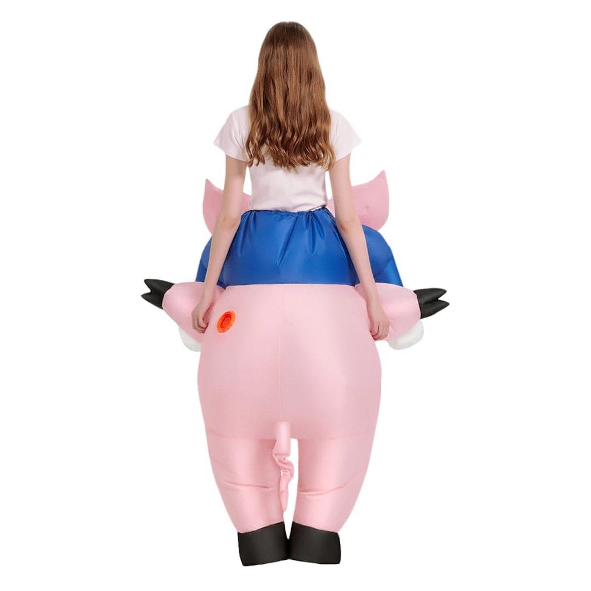 Teens Hog Rider Costume Inflatable Pig Riding Costume - ChildAngle