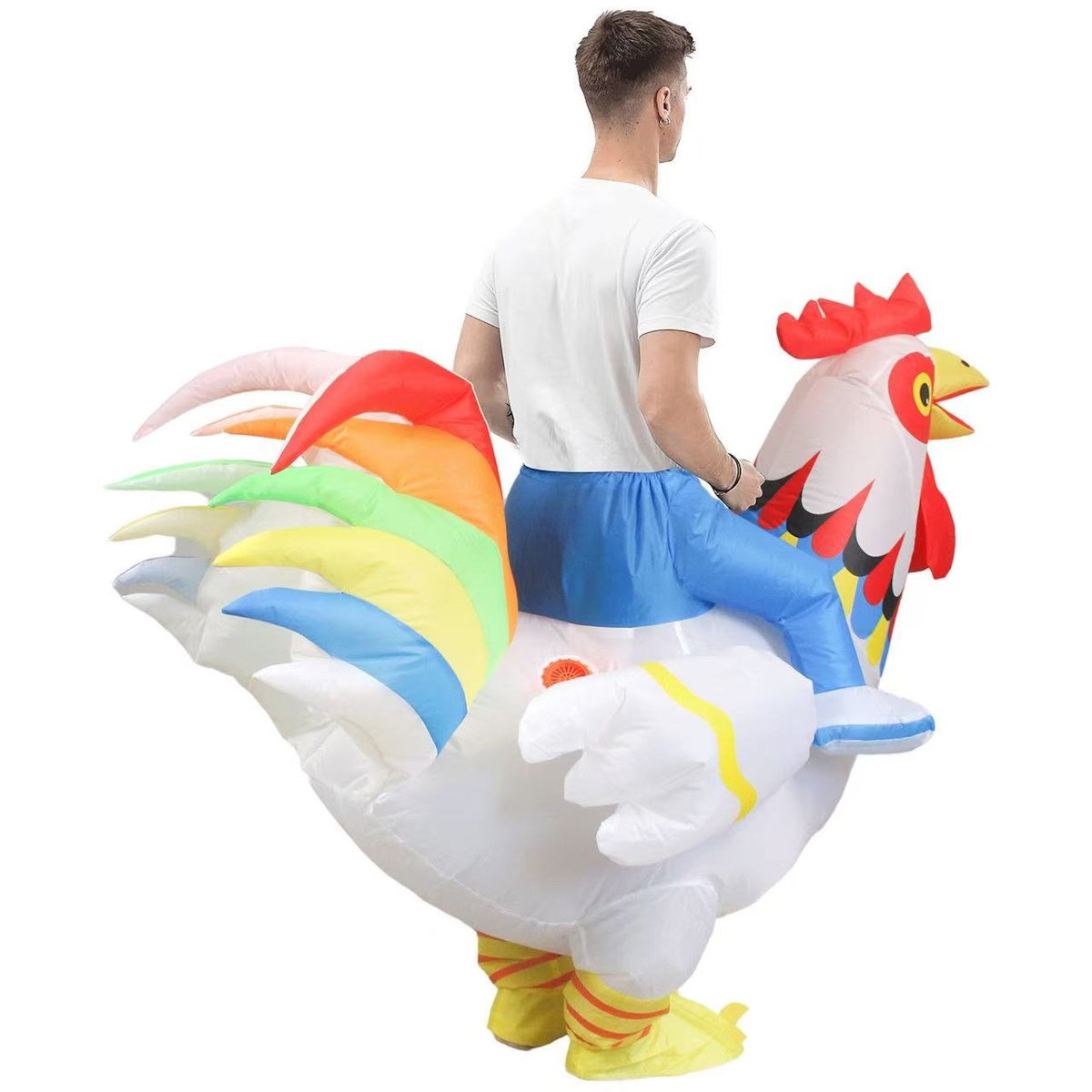 Teens and Adults Inflatable Chicken Costumes Rooster Inflatable Costumes - ChildAngle