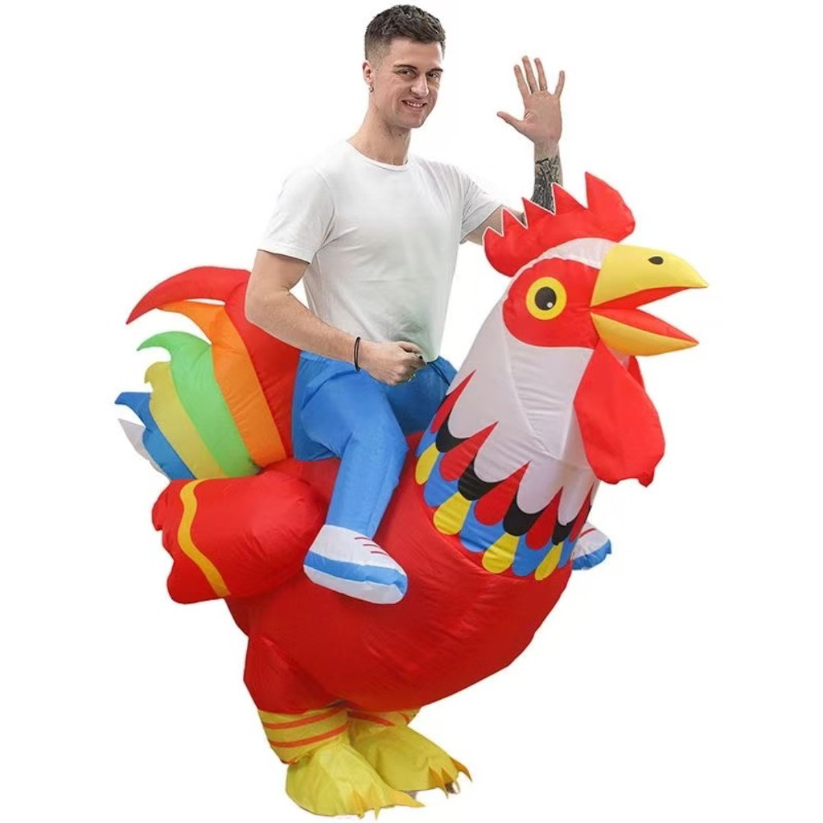 Teens and Adults Inflatable Chicken Costumes Rooster Inflatable Costumes - ChildAngle