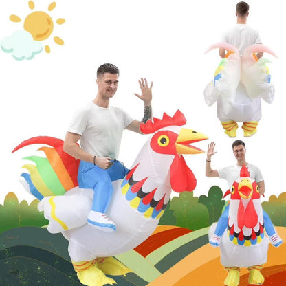 Teens and Adults Inflatable Chicken Costumes Rooster Inflatable Costumes - ChildAngle