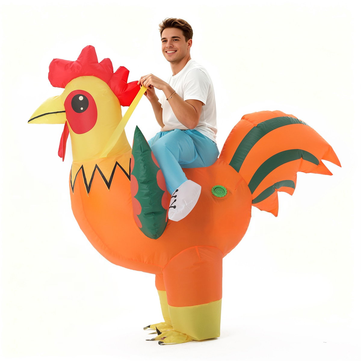 Teens and Adults Inflatable Chicken Costumes Rooster Inflatable Costumes - ChildAngle